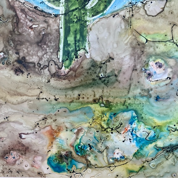 Semi Abstract Desert Landscape Watercolor Original Art Painting - Picture 9 of 16